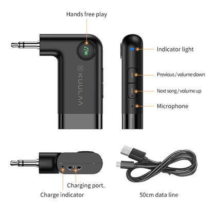 Bluetooth Receiver 5.0 3.5mm AUX Jack