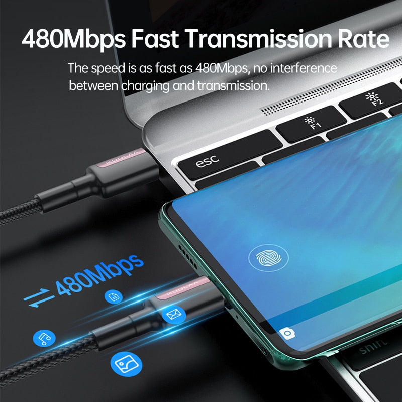 USB C Cable PD 100W 5A Fast Charger