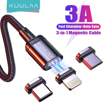 3A Magnetic Charging Cable 3 in 1