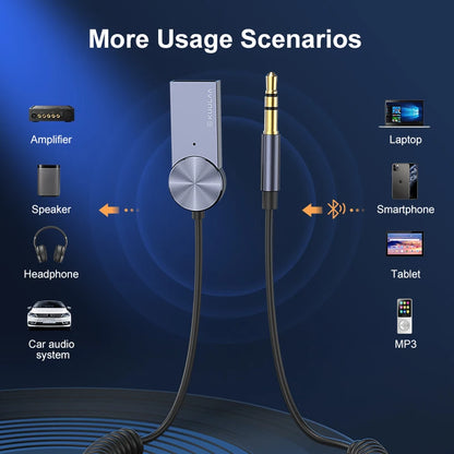 Aux Bluetooth Adapter Dongle Cable For Car 3.5mm Jack