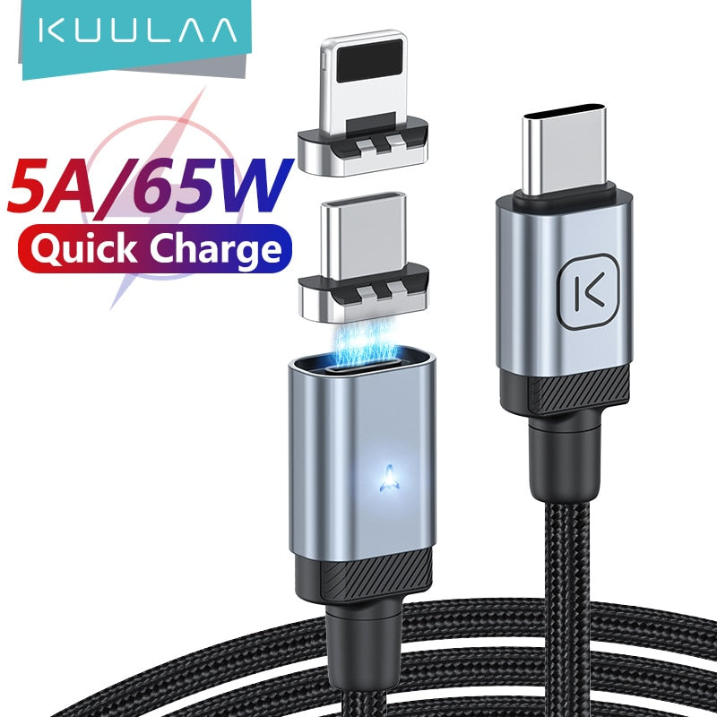 USB C Cable PD 65W 5A Magnetic