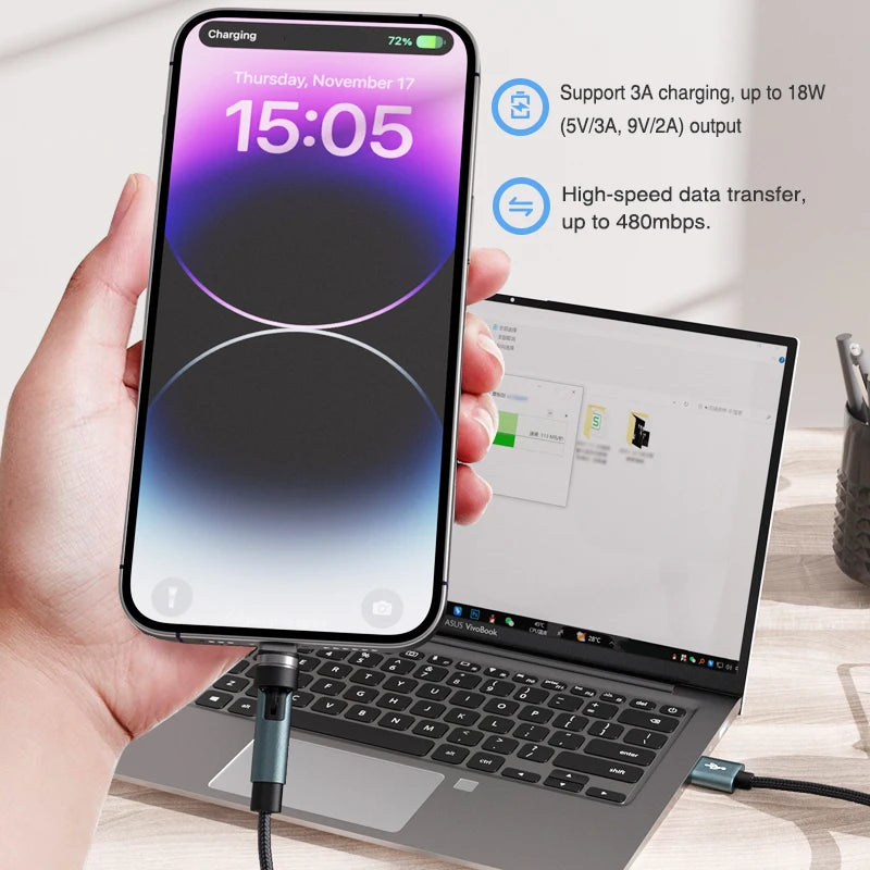 540 Rotate Magnetic Cable Fast Charging