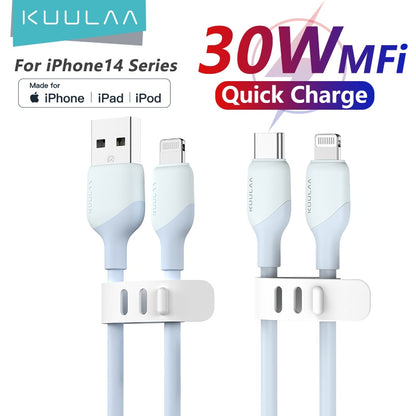 USB C to Lightning MFi Cable 30W