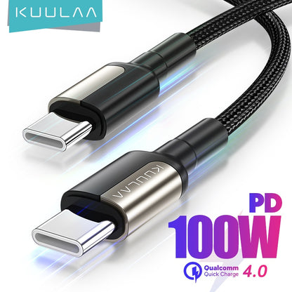 USB C Cable PD 100W 5A Fast Charger