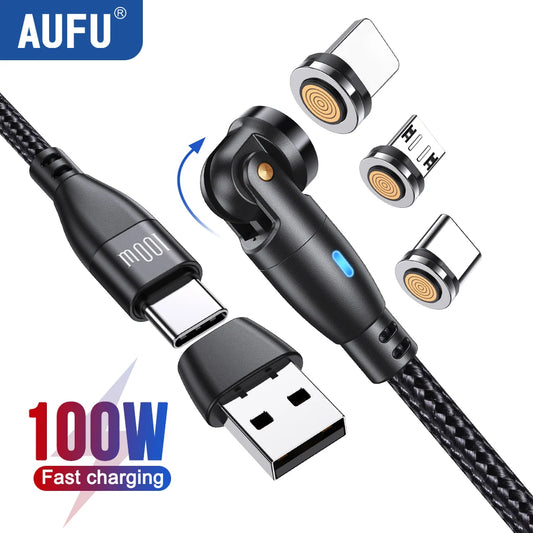 100W Magnetic USB Type C Cable 5A Fast Charging