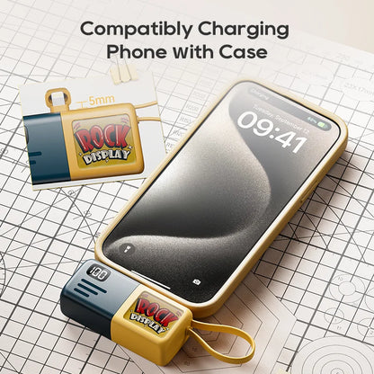 Shaking Capsule Power Bank 5000mAh With Type-C Cable